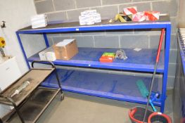 *Metal Three Tier Shelving 220x60cm x 121cm tall