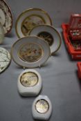 Five Chokin Gold Edged Plates and Vases