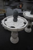 *White Circular Garden Fountain (incomplete, salva