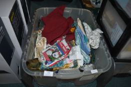 Storage Box Containing Decorative Fabrics, Remnant