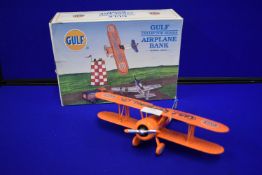 Gulf Diecast Aeroplane Money Box