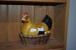 Pottery Chicken Egg Basket