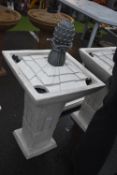 *Decorative White Garden Fountain (incomplete, sal