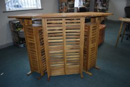 *Slatted Wooden Folding Bar