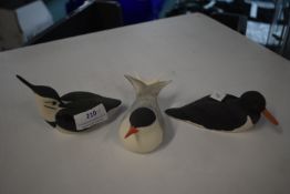 Three Ilse of Arran Seabird Figures