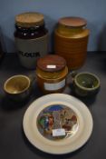 Hornsea Pottery Storage Jar, Plate, etc.