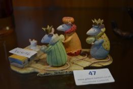 Figure of Three Wise Cheese Mice