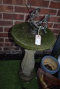Brass Sundial on Concrete Pedestal (faults to base