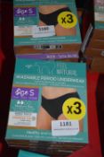 *2x Washable Period Underwear 3pk Size: S