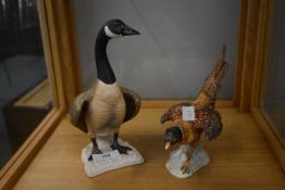 Goebel Pheasant and Canada Goose Figures