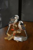 Chancery Collection Pair of Long Tail Tit Porcelai