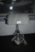 Chrome Desk Lamp with Frosted Shade