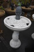 *Decorative White Garden Fountain (incomplete, sal