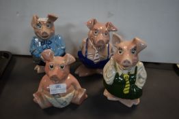 Four Nat West Piggy Banks