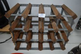 Wood & Metal Wine Rack