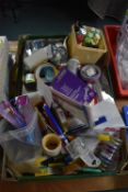 Large Box of Crafting Items Including Pens, Glues,