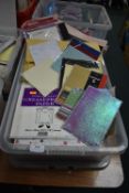 Storage Box Containing Card Blanks, Paper Patterns