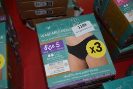 *2x Washable Period Underwear 3pk Size: S