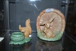 Sylvac Rabbit and Squirrel Vases