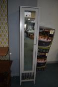 *Tall Grey Mirrored Storage Cupboard
