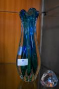 Murano Glass Vase and a Glass Paperweight