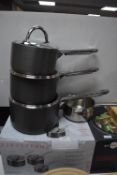 Tefal Jamie Oliver Anodised 3pc Saucepan & Lid Set
