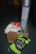 Assorted Items Including Car Wash Mitts, Radiator