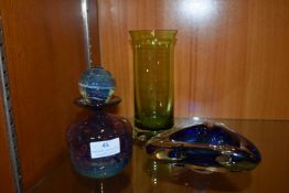Medina Stoppered Glass Bottle plus Green Vase