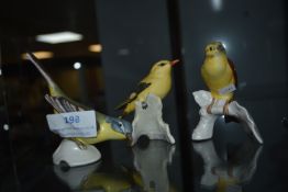 Three Goebel Small Bird Figures