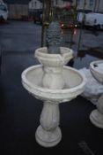 *White Circular Garden Fountain (incomplete, salva
