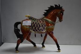 Enamelled Horse Trinket Box