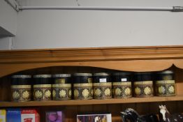 Eight Retro Kitchen Storage Canisters