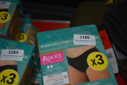 *2x Washable Period Underwear 3pk Size: XS