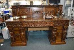 Carved Oak Buffet (restored & rebuilt)