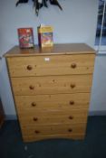 Pine Effect Five Drawer Storage Chest