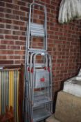Three Folding Aluminium Step Ladders