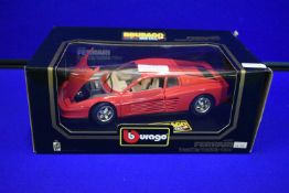 Burago Ferrari Testarossa 1984 Diecast Model Car