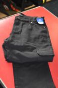 *Buffalo Black High Rise Cargo Trousers Size: 14