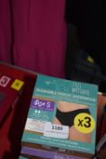 *2x Washable Period Underwear 3pk Size: S