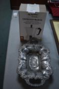 Espresso Coffee Maker, and an Aluminium Dish