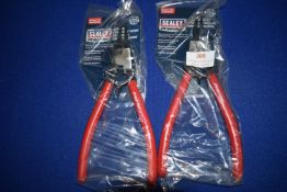 Sealey 230mm Bent Nose Internal Clip Pliers and 23