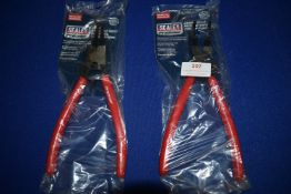 Sealey 230mm Bent Nose Internal Clip Pliers and 23