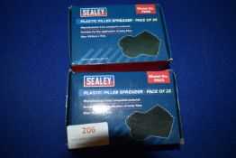 Two Sealey Plastic Filler Spreader 25pk