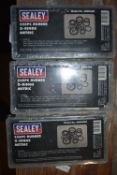 Three Sealey 225pc Rubber O-Ring Kits