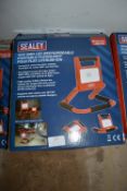 Two Sealey LED Rechargeable Portable Floodlights