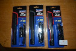 Three Sealey 5SMD+1 LED USB Pen Lights