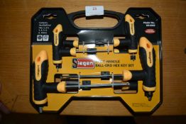Siegen 8pc T-Handle Ball End Hex Key Set
