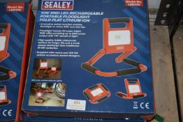 Two Sealey LED Rechargeable Portable Floodlights
