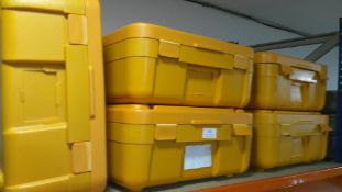 *Five Yellow Food Storage Containers