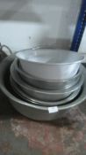 *Seven Aluminium and One Plastic Bowls